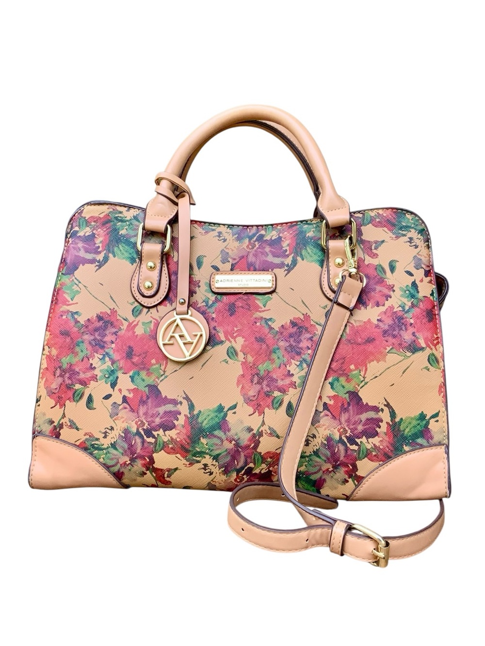 Adrienne Vittadini Studio Floral Design Satchel - Picture 3 of 15